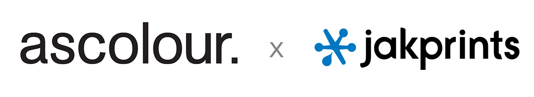 as colour logo x jakprints logo