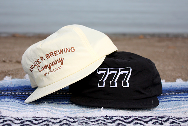 Embroidered Surf Caps posed